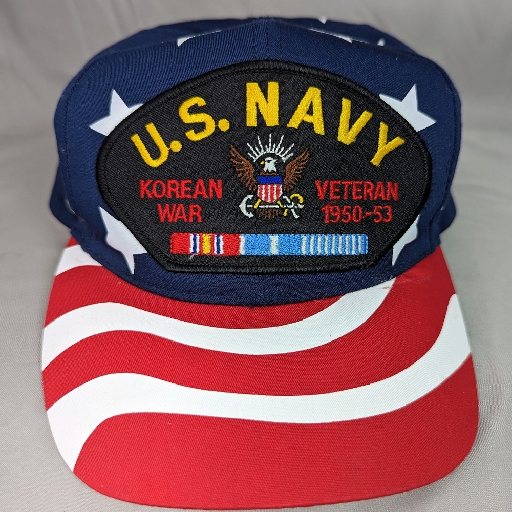 Vintage New Korean War Vet Snapback Black Military Cap American Nisssun Patriot
